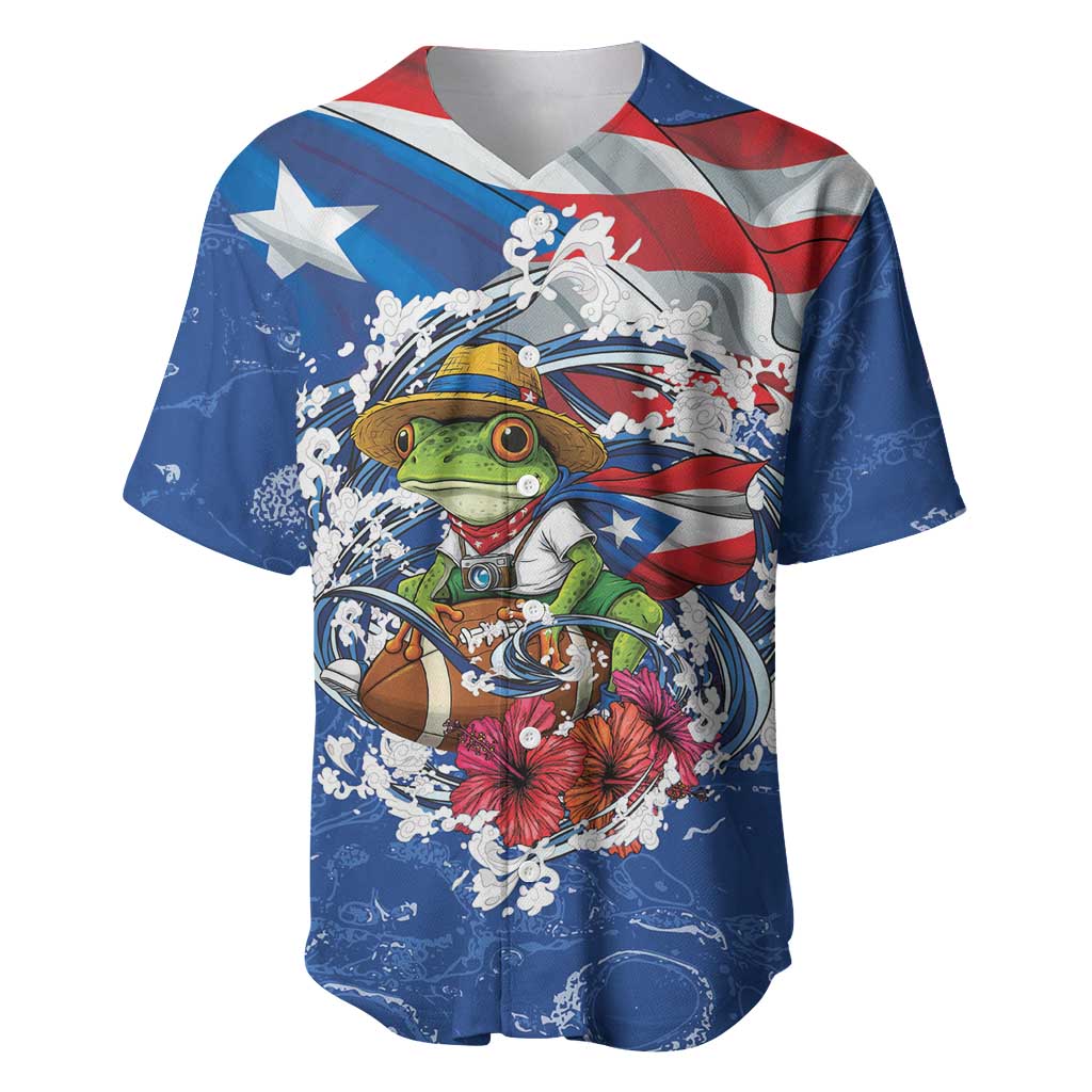 Puerto Rican Coquí Football Baseball Jersey Here For The Benito Bowl