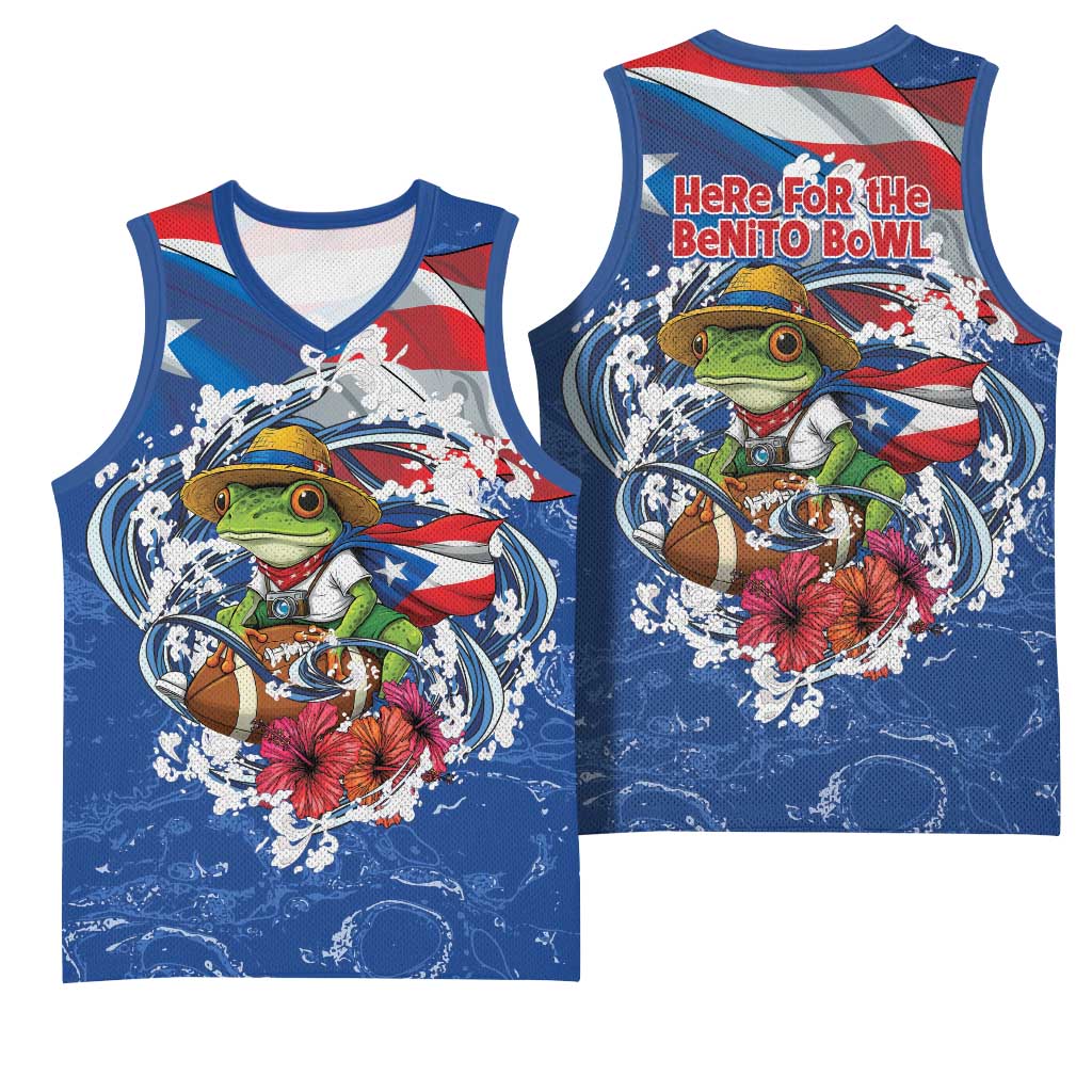 Puerto Rican Coquí Football Basketball Jersey Here For The Benito Bowl