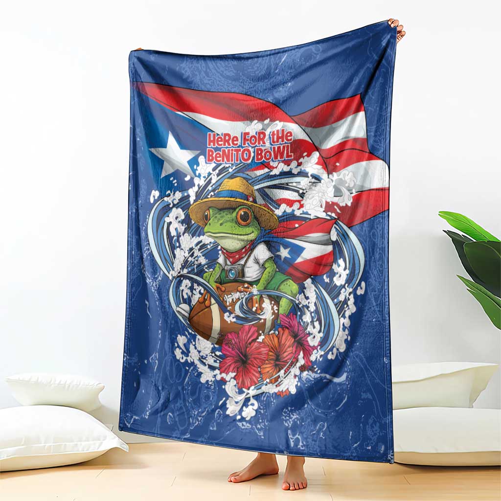 Puerto Rican Coquí Football Blanket Here For The Benito Bowl
