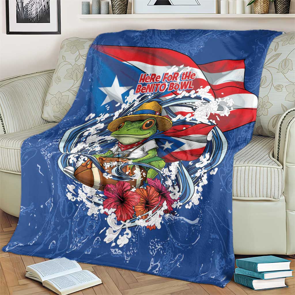 Puerto Rican Coquí Football Blanket Here For The Benito Bowl