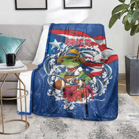 Puerto Rican Coquí Football Blanket Here For The Benito Bowl