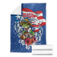 Puerto Rican Coquí Football Blanket Here For The Benito Bowl