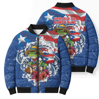 Puerto Rican Coquí Football Bomber Puffer Jacket Here For The Benito Bowl