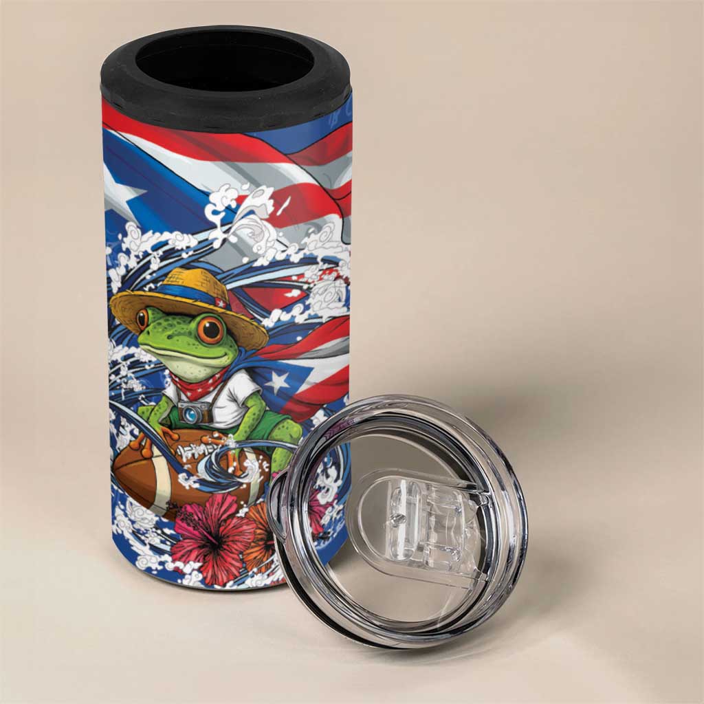 Puerto Rican Coquí Football 4 in 1 Can Cooler Tumbler Here For The Benito Bowl