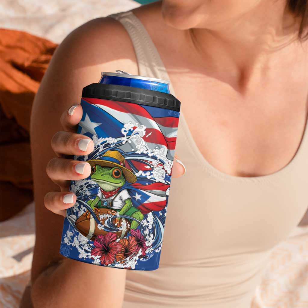 Puerto Rican Coquí Football 4 in 1 Can Cooler Tumbler Here For The Benito Bowl