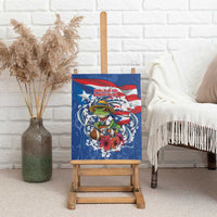Puerto Rican Coquí Football Canvas Wall Art Here For The Benito Bowl