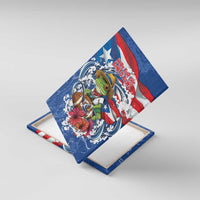 Puerto Rican Coquí Football Canvas Wall Art Here For The Benito Bowl