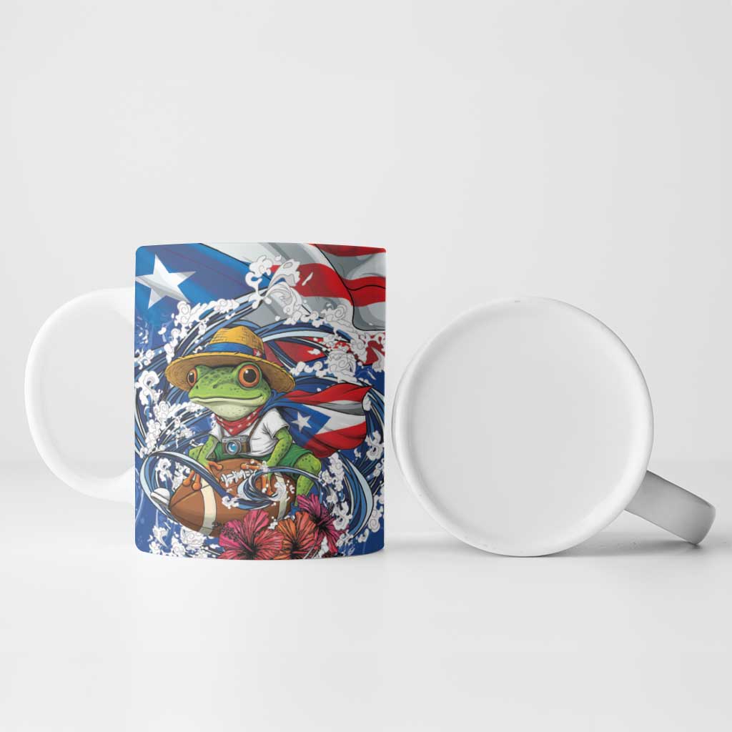 Puerto Rican Coquí Football Ceramic Mug Here For The Benito Bowl