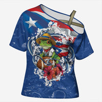 Puerto Rican Coquí Football Cross Shoulder Shirt Here For The Benito Bowl