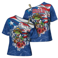 Puerto Rican Coquí Football Cross Shoulder Shirt Here For The Benito Bowl
