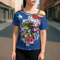 Puerto Rican Coquí Football Cross Shoulder Shirt Here For The Benito Bowl