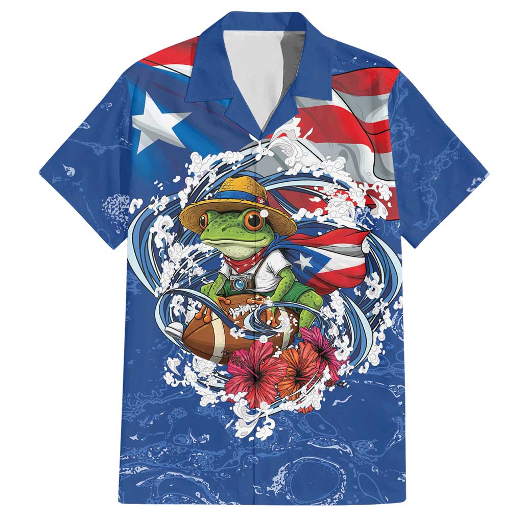 Puerto Rican Coquí Football Hawaiian Shirt Here For The Benito Bowl