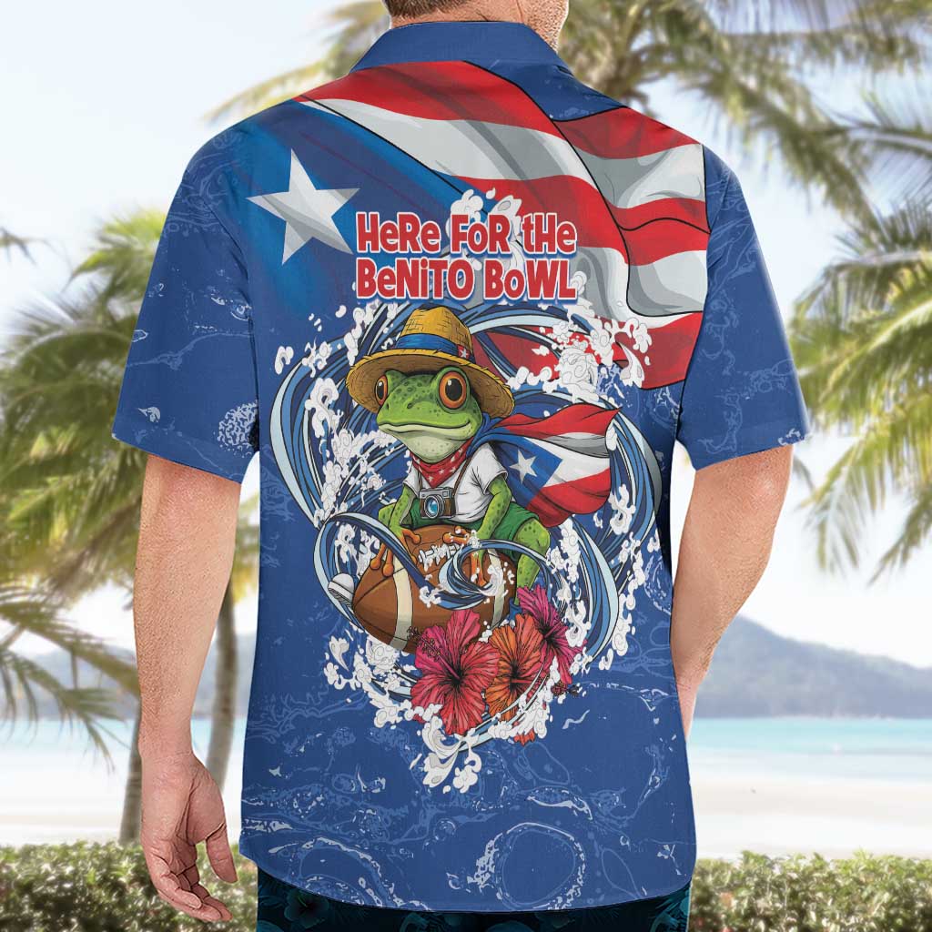 Puerto Rican Coquí Football Hawaiian Shirt Here For The Benito Bowl