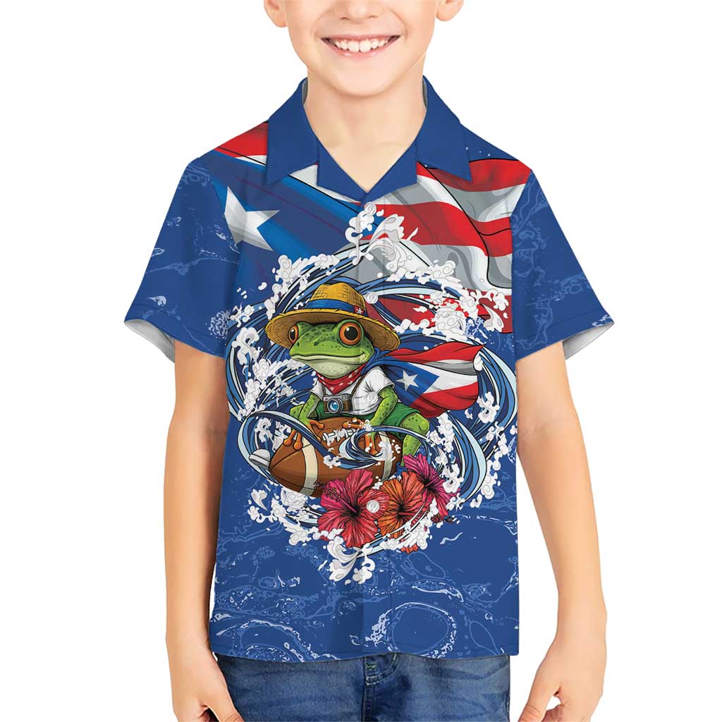 Puerto Rican Coquí Football Hawaiian Shirt Here For The Benito Bowl