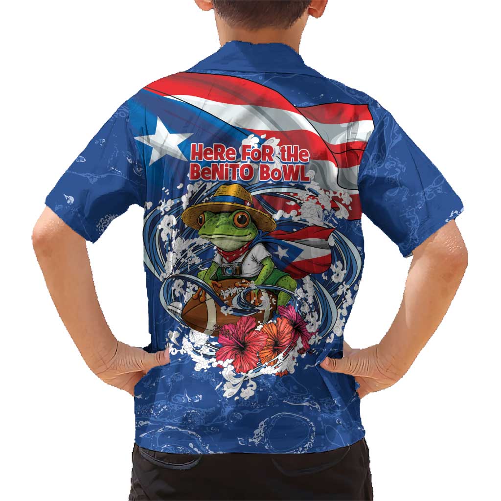 Puerto Rican Coquí Football Hawaiian Shirt Here For The Benito Bowl