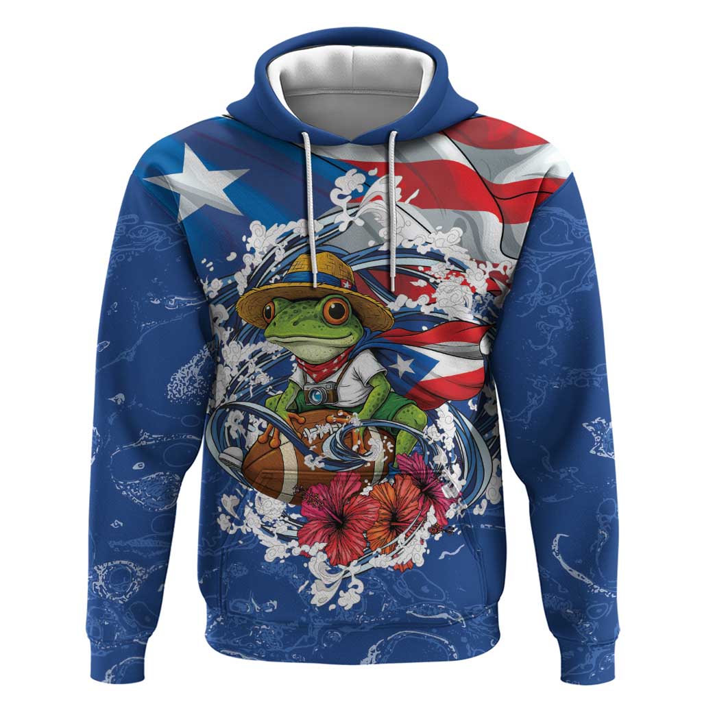 Puerto Rican Coquí Football Hoodie Here For The Benito Bowl