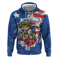 Puerto Rican Coquí Football Hoodie Here For The Benito Bowl