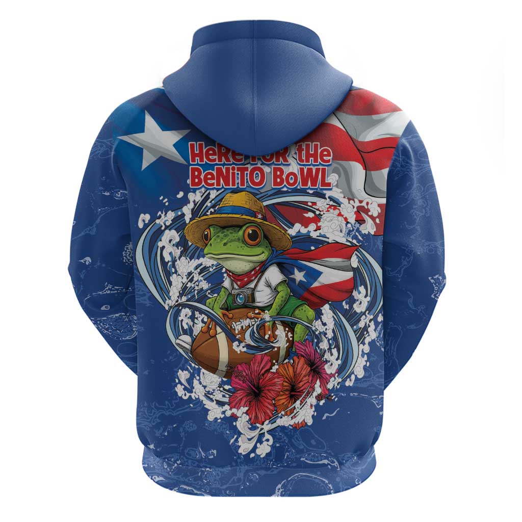 Puerto Rican Coquí Football Hoodie Here For The Benito Bowl