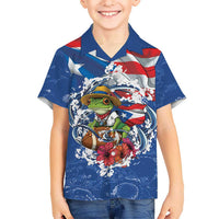 Puerto Rican Coquí Football Kid Hawaiian Shirt Here For The Benito Bowl
