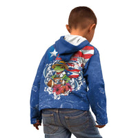 Puerto Rican Coquí Football Kid Hoodie Here For The Benito Bowl