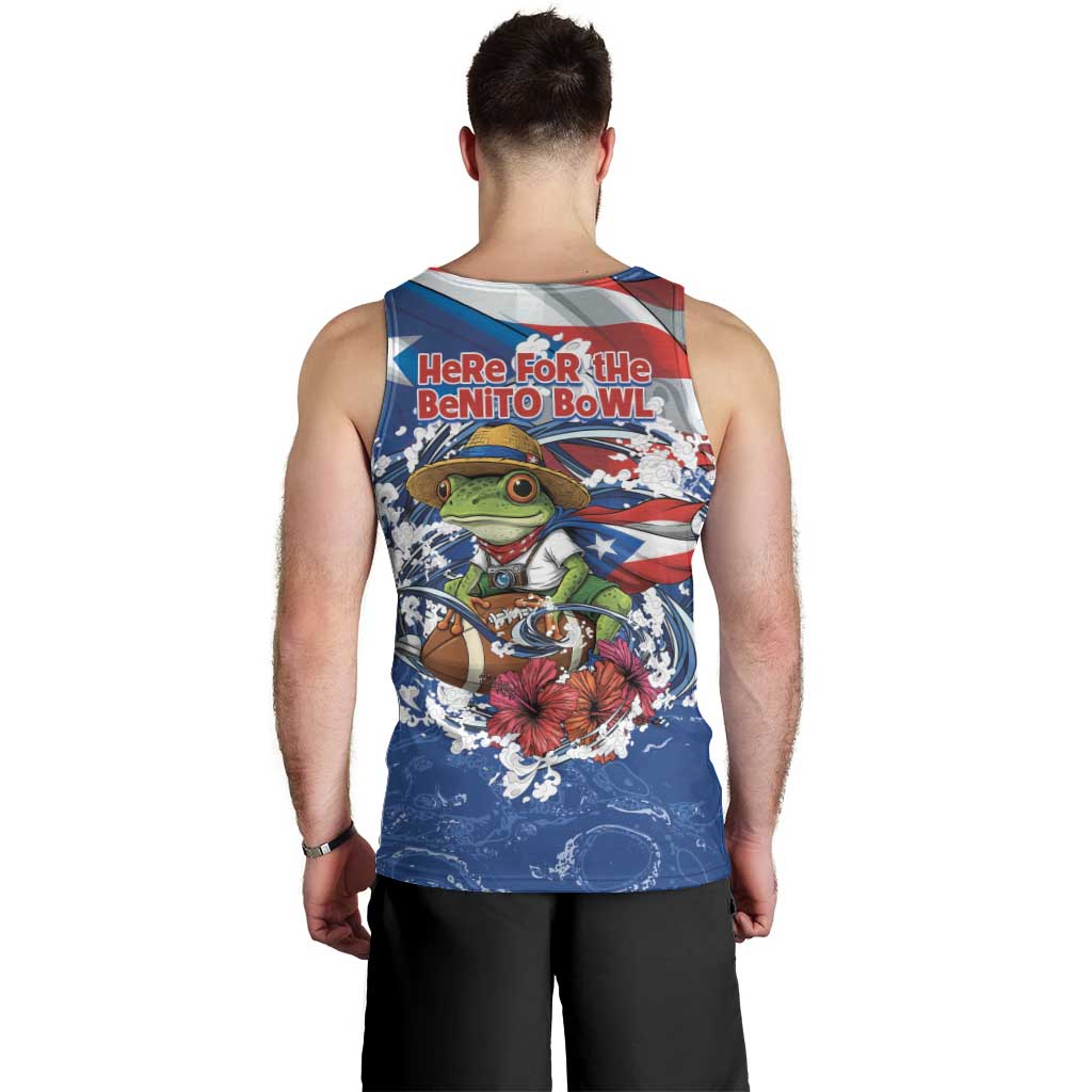 Puerto Rican Coquí Football Men Tank Top Here For The Benito Bowl