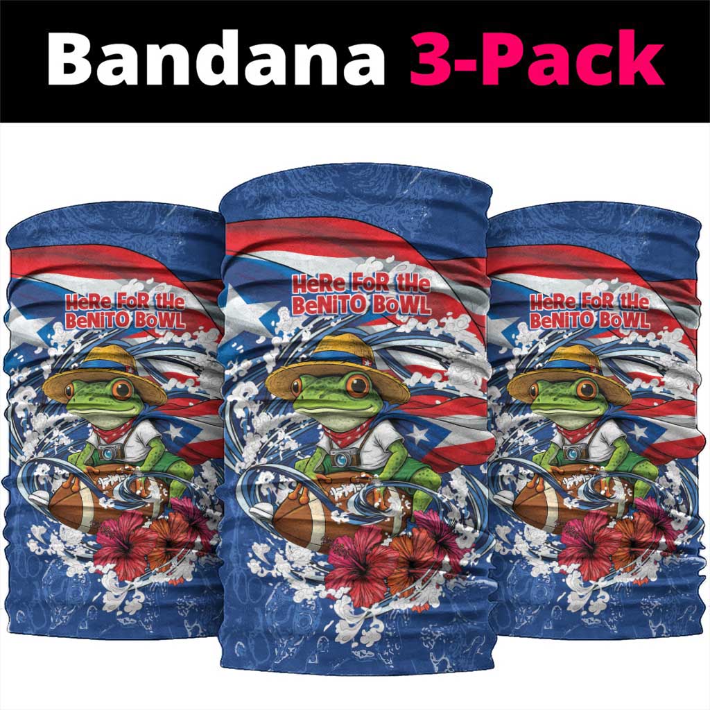 Puerto Rican Coquí Football Neck Gaiter Here For The Benito Bowl