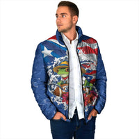 Puerto Rican Coquí Football Padded Jacket Here For The Benito Bowl