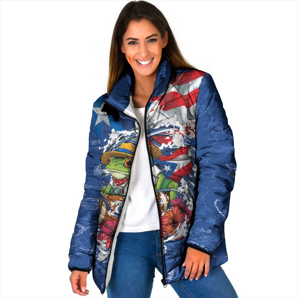 Puerto Rican Coquí Football Padded Jacket Here For The Benito Bowl