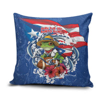 Puerto Rican Coquí Football Pillow Cover Here For The Benito Bowl
