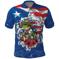 Puerto Rican Coquí Football Polo Shirt Here For The Benito Bowl