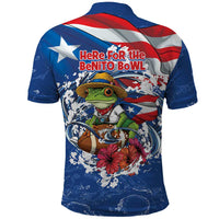 Puerto Rican Coquí Football Polo Shirt Here For The Benito Bowl