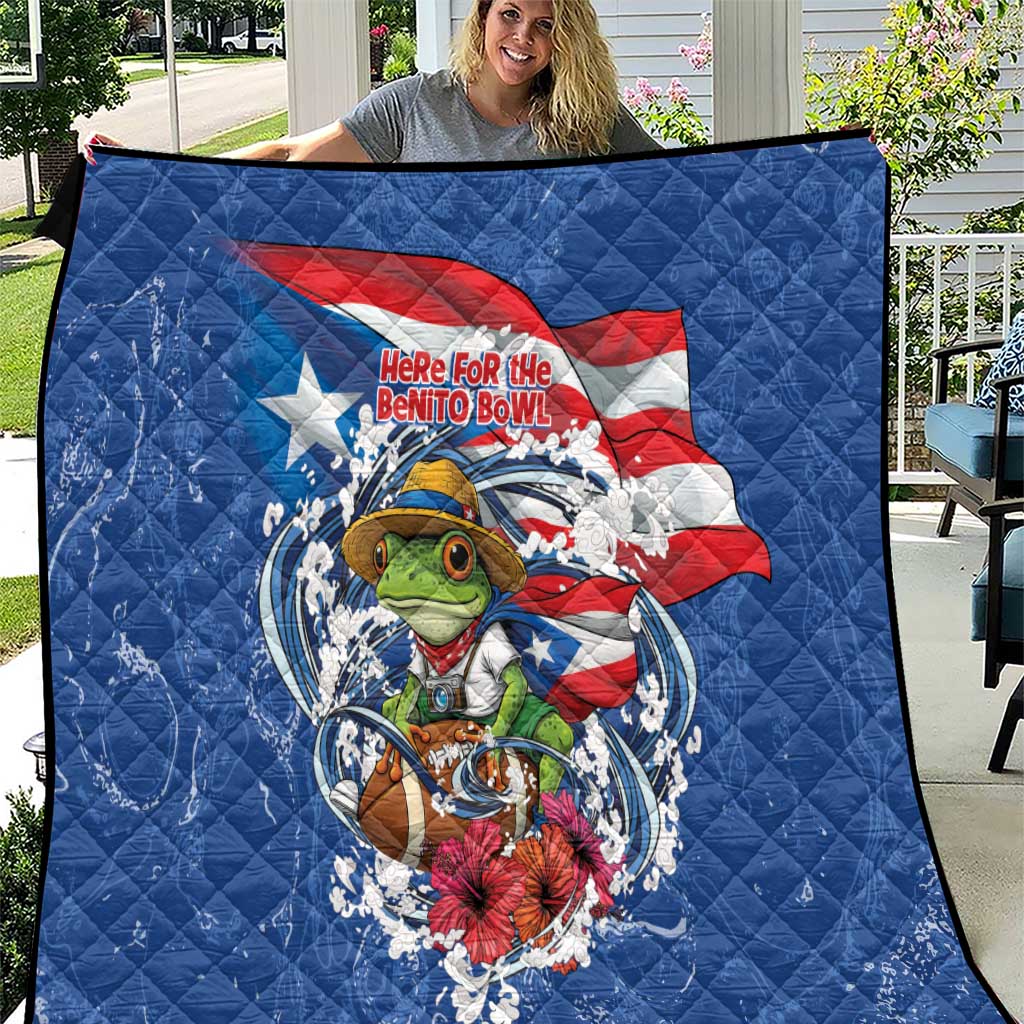 Puerto Rican Coquí Football Quilt Here For The Benito Bowl