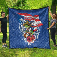 Puerto Rican Coquí Football Quilt Here For The Benito Bowl