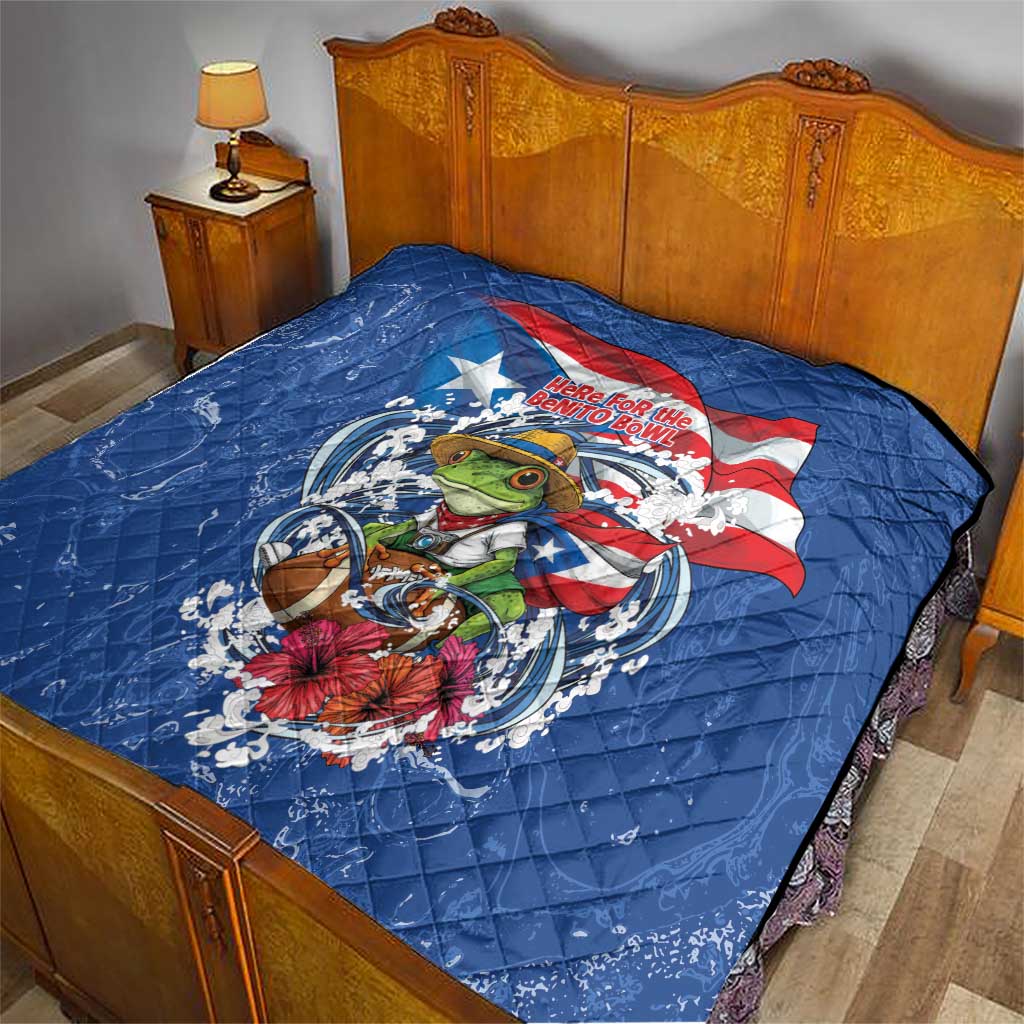 Puerto Rican Coquí Football Quilt Here For The Benito Bowl