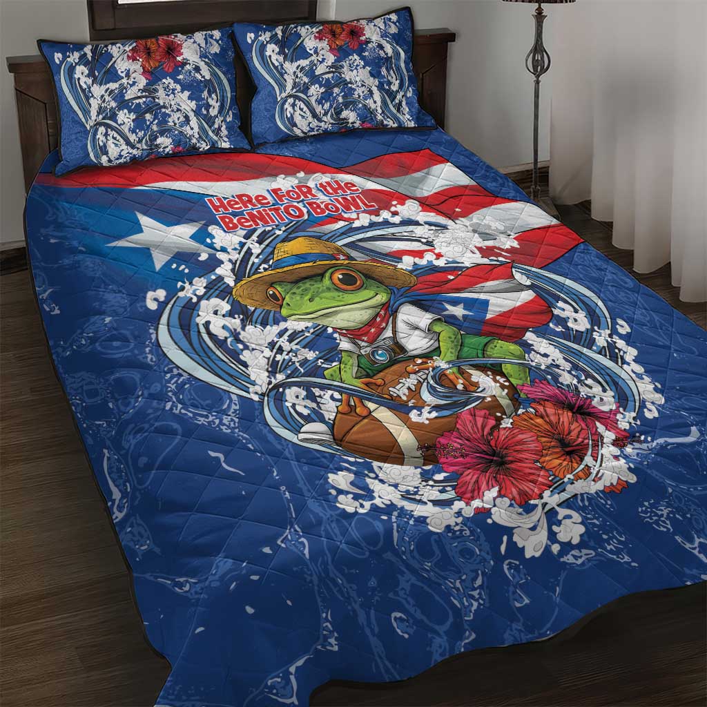 Puerto Rican Coquí Football Quilt Bed Set Here For The Benito Bowl
