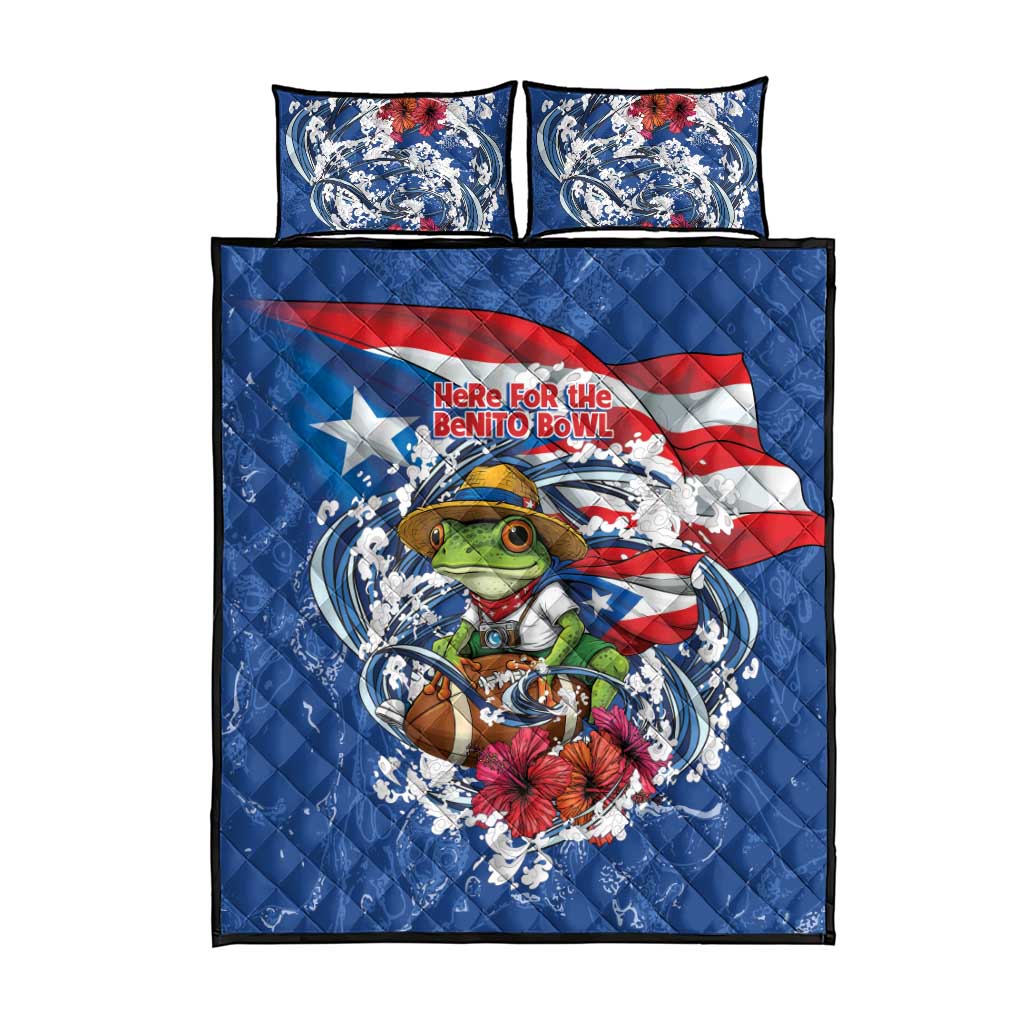 Puerto Rican Coquí Football Quilt Bed Set Here For The Benito Bowl