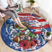 Puerto Rican Coquí Football Round Carpet Here For The Benito Bowl