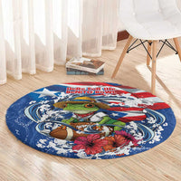 Puerto Rican Coquí Football Round Carpet Here For The Benito Bowl