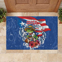 Puerto Rican Coquí Football Rubber Doormat Here For The Benito Bowl