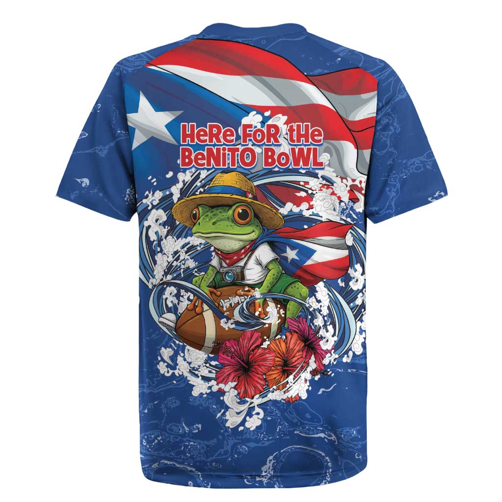 Puerto Rican Coquí Football Rugby Jersey Here For The Benito Bowl