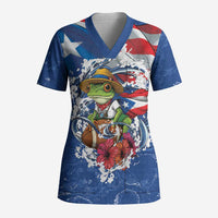 Puerto Rican Coquí Football Scrub Top Here For The Benito Bowl