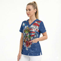Puerto Rican Coquí Football Scrub Top Here For The Benito Bowl