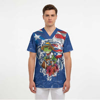 Puerto Rican Coquí Football Scrub Top Here For The Benito Bowl
