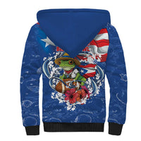 Puerto Rican Coquí Football Sherpa Hoodie Here For The Benito Bowl