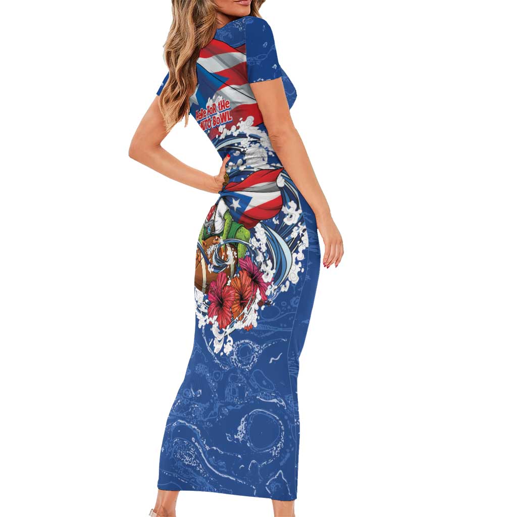 Puerto Rican Coquí Football Short Sleeve Bodycon Dress Here For The Benito Bowl