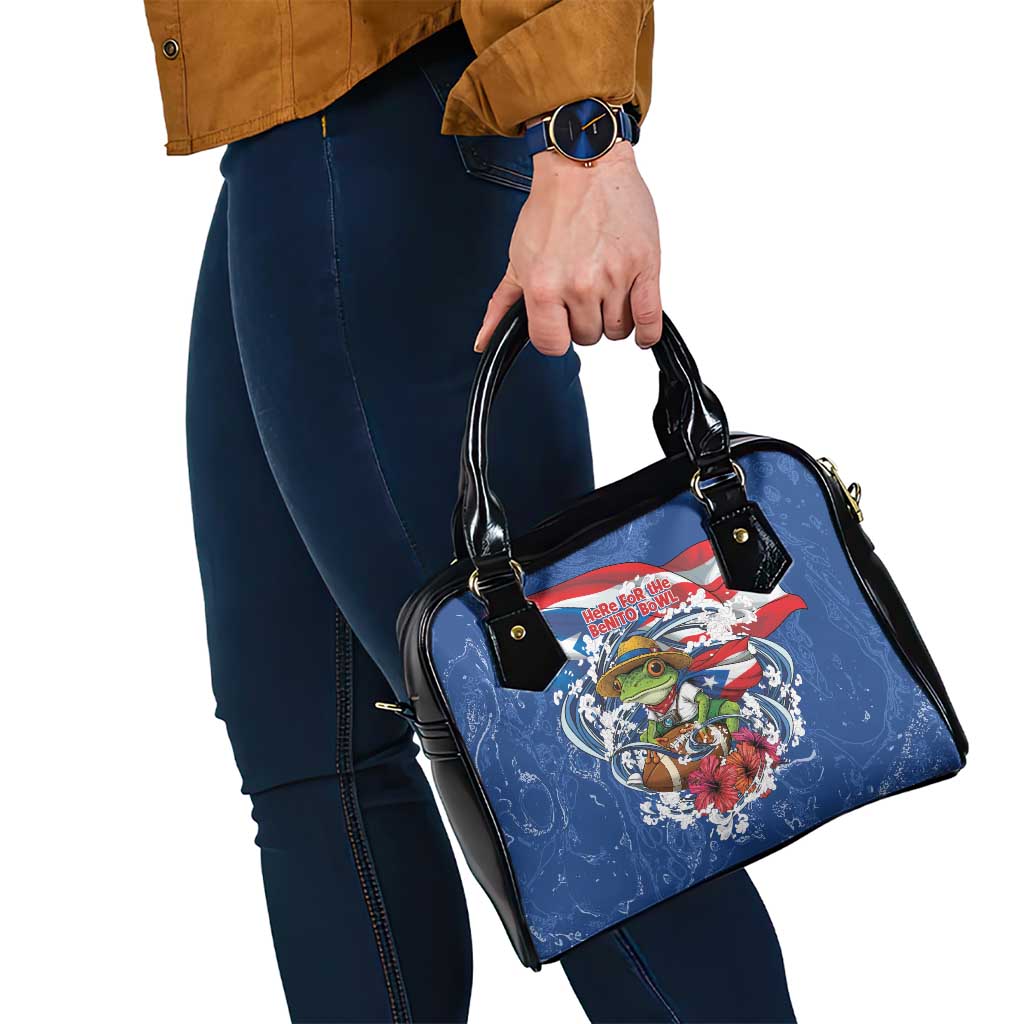 Puerto Rican Coquí Football Shoulder Handbag Here For The Benito Bowl