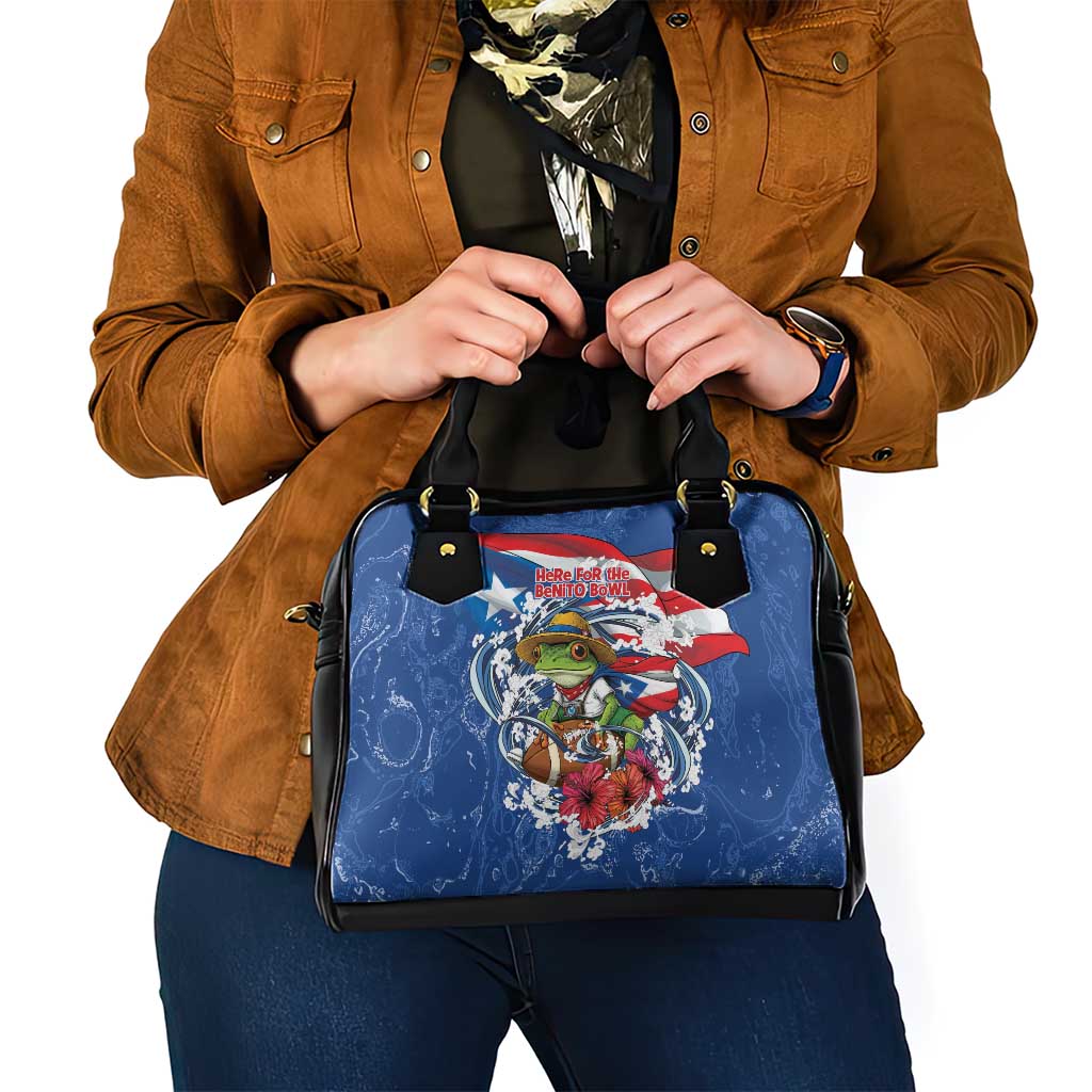 Puerto Rican Coquí Football Shoulder Handbag Here For The Benito Bowl