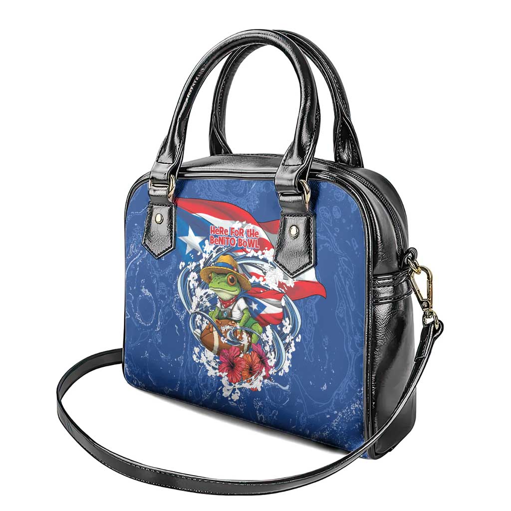 Puerto Rican Coquí Football Shoulder Handbag Here For The Benito Bowl