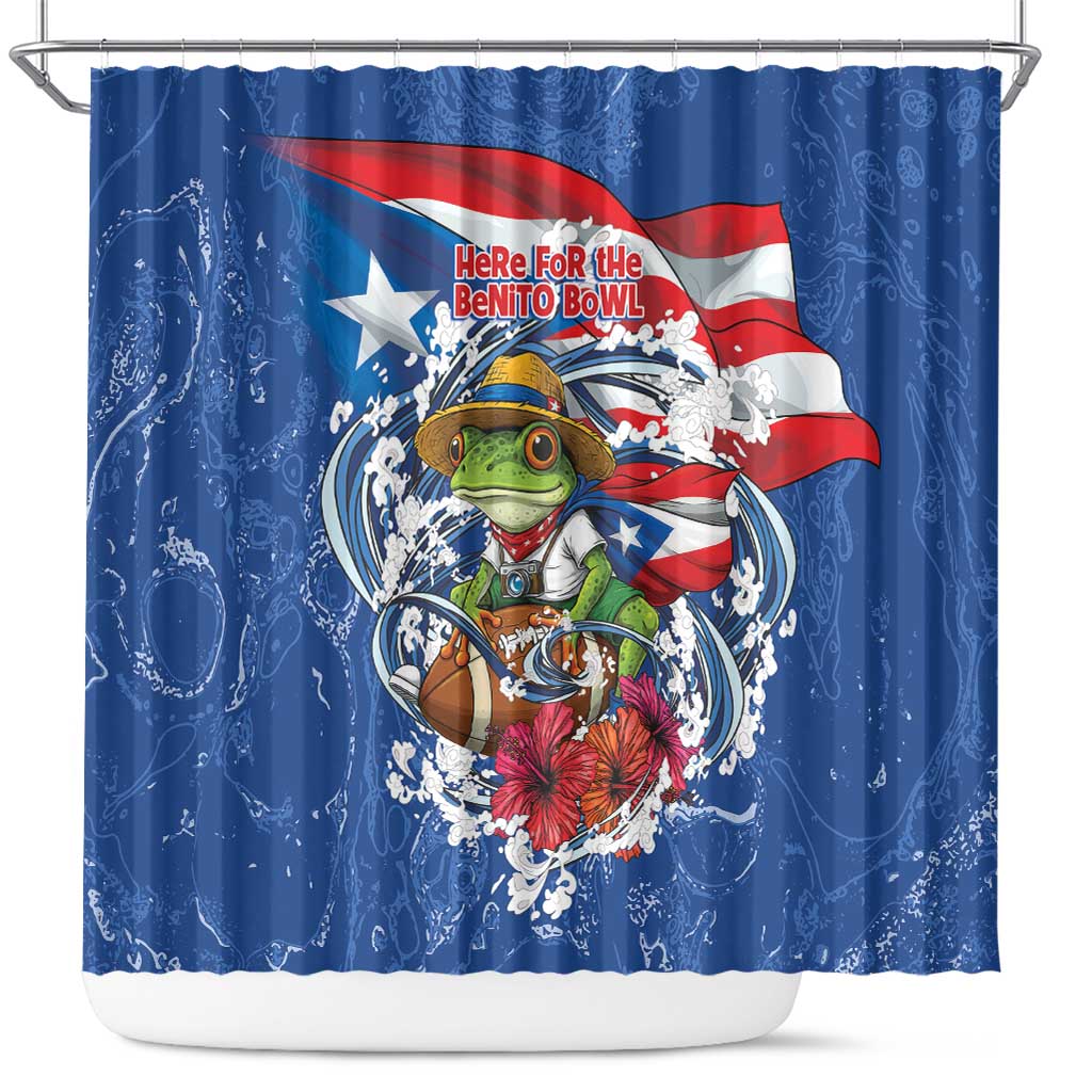 Puerto Rican Coquí Football Shower Curtain Here For The Benito Bowl