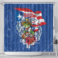 Puerto Rican Coquí Football Shower Curtain Here For The Benito Bowl